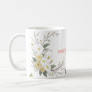  pastel spiral floral art  coffee mug