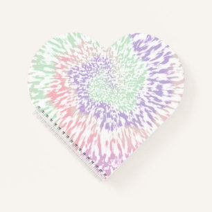 Pastel Spiral Shibori Floral Tie Dye Hippie Retro Notebook