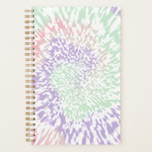 Pastel Spiral Shibori Floral Tie Dye Hippie Retro  Planner
