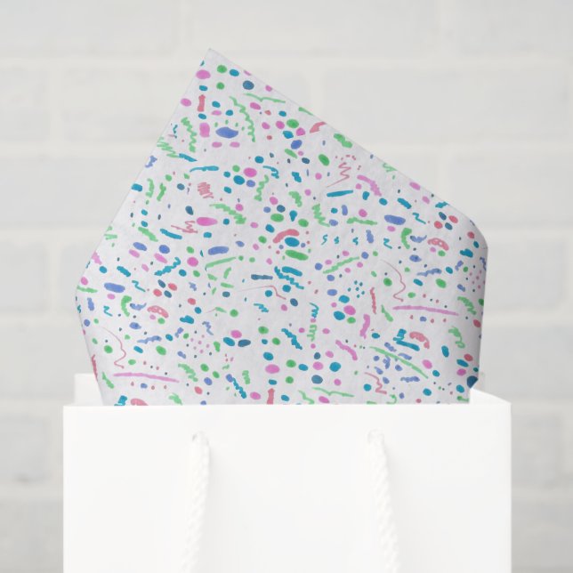 Pastel Splatter Confetti Print Tissue Paper (Gift Bag)
