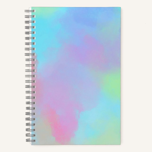 Pastel Splatter Pattern Notebook (Front)