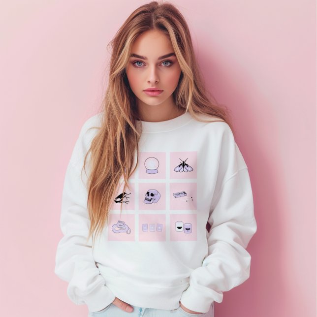 Pastel Spooky Cute Goth Aesthetic Sweatshirt (Creator Uploaded)
