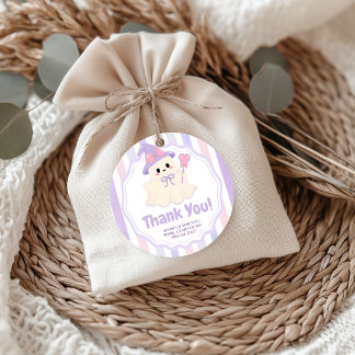 Pastel Spooky One Cute Ghost Thank You Tag