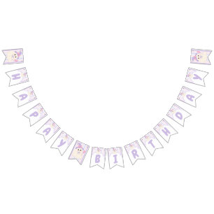 Pastel Spooky One Ghost Birthday Banner