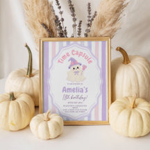 Pastel Spooky One Time Capsule Party Sign