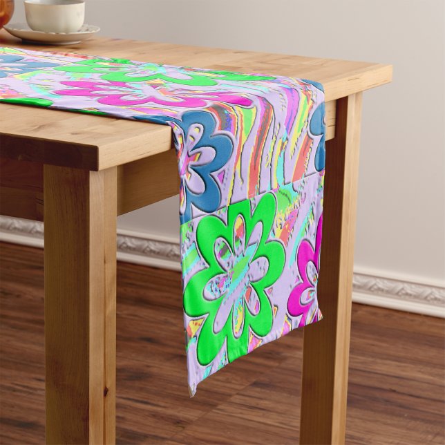 Pastel Spring Blossoms Short Table Runner (Creator Uploaded)