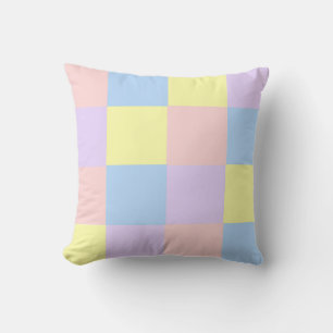 Pastel Spring Checkers Cushion