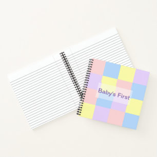 Pastel Spring Checkers Notebook