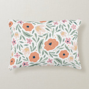 Pastel Spring Floral Pattern Decorative Cushion