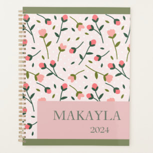 Pastel Spring Floral Personalised Planner 