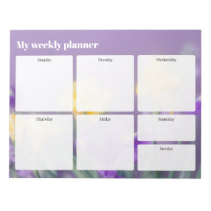 Pastel spring, floral Weekly Planner Notepad