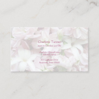Pastel spring flowers closeup calling card