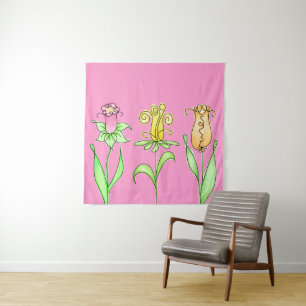 Pastel Spring Flowers Tapestry