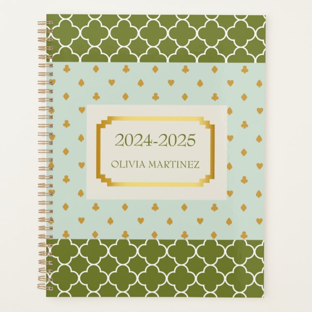 Pastel Spring Geometric Personalised Planner (Front)