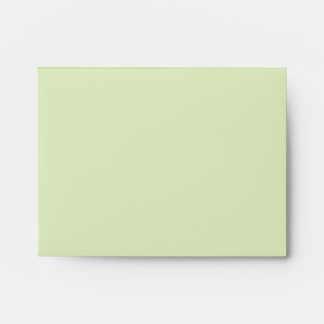 Pastel Spring Green Colour Decor Ready to Customis Envelope (Front)