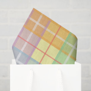Pastel Spring Plaid  Tissue Paper