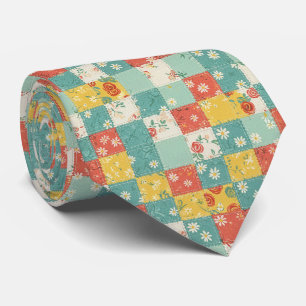 Pastel Spring Rose Pattern Tie