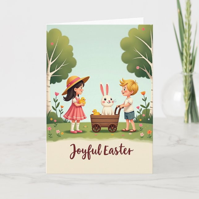 Pastel Spring Scene Card (Front)