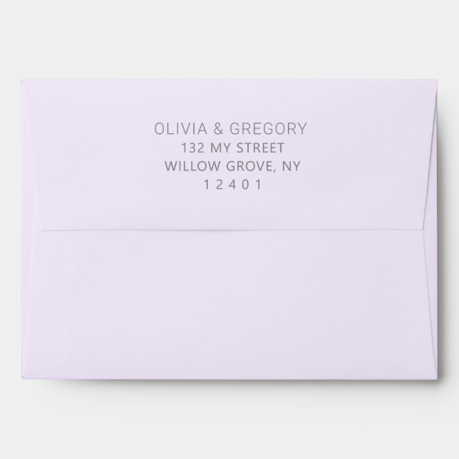 Pastel Spring Watercolor Flower Wedding Invitation Envelope (Back (Top Flap))