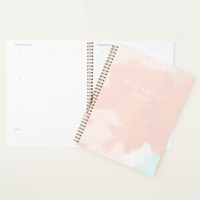 Pastel Springtime with Name and Year Details Planner (Display)