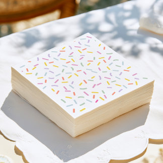 Pastel Sprinkles Birthday Napkin