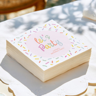 Pastel Sprinkles Birthday Napkin
