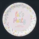 Pastel Sprinkles Birthday  Paper Plate<br><div class="desc">Pastel Sprinkles Birthday Paper Plates</div>