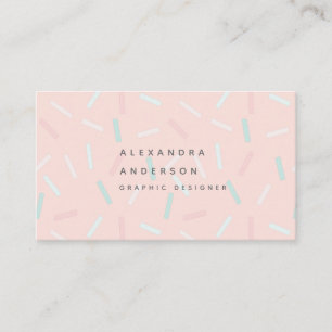 Pastel Sprinkles Light Pink Business Card