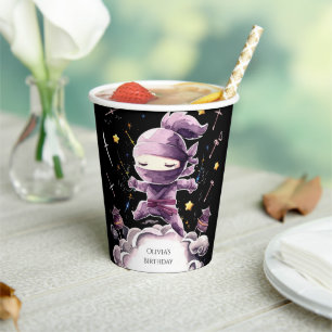Pastel Spy Ninja Birthday Paper Cups