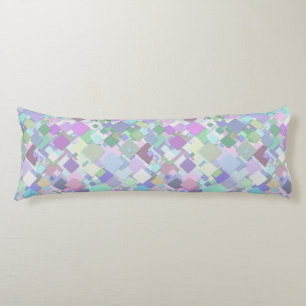 pastel squares body pillow