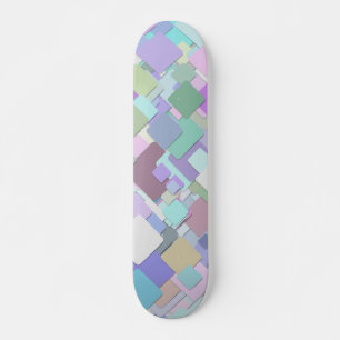 pastel squares skateboard