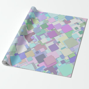pastel squares wrapping paper