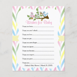 Pastel Squirrel Baby Girl Shower - Wishes