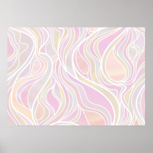 Pastel Stained Glass Abstract Poster