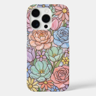 Pastel Stained Glass Floral Phone Case