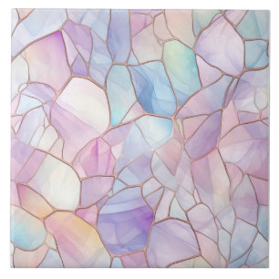 Pastel Stained Glass Tile