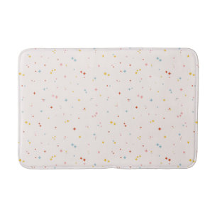 Pastel Star Pattern Bath Mat