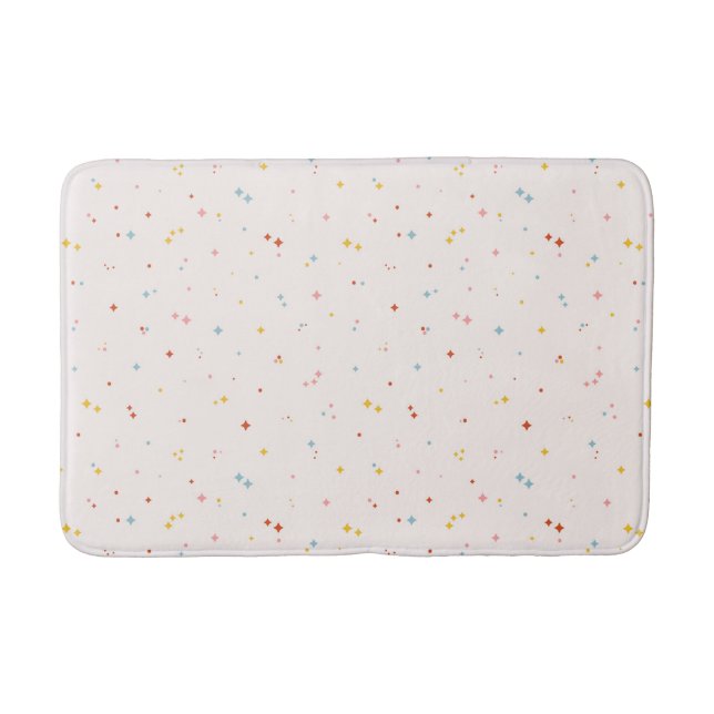 Pastel Star Pattern Bath Mat (Front)