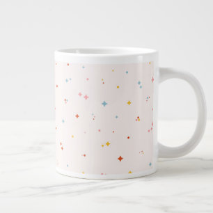 Pastel Star Pattern Large Coffee Mug