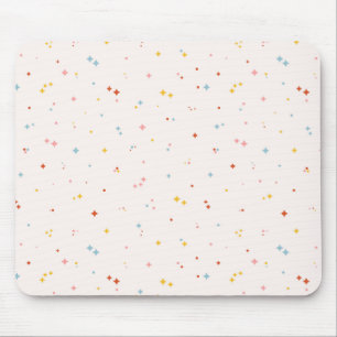 Pastel Star Pattern Mouse Mat