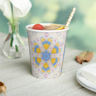 Pastel Star Sweet Pink Yellow Blue Heart Paper Cups