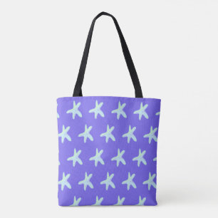 Pastel Starfish Purple Tote Bag