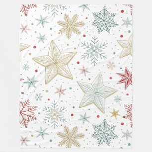"Pastel Starry Night Fleece Blanket