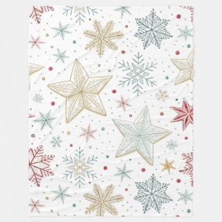 "Pastel Starry Night Fleece Blanket