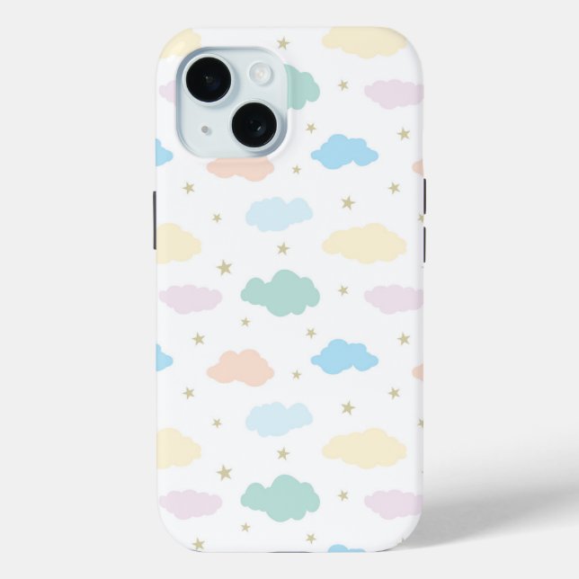 Pastel Stars & Clouds Case-Mate iPhone Case (Back)