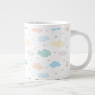 Pastel Stars & Clouds Large Coffee Mug
