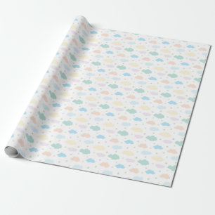 Pastel Stars & Clouds Wrapping Paper