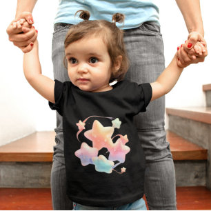 Pastel Stars - Colorful Stars in Dreamy Space Baby T-Shirt