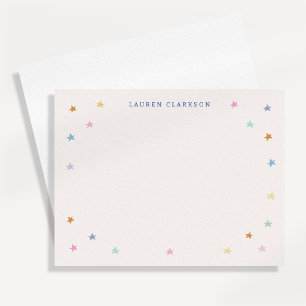 Pastel Stars Kids Note Card