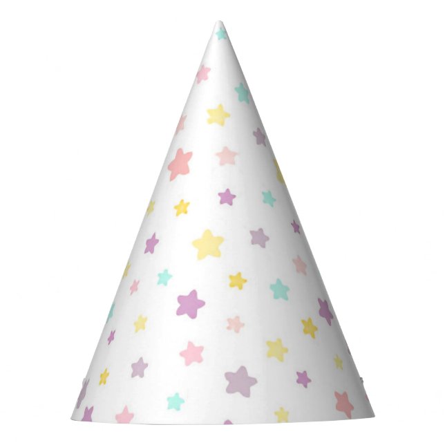 Pastel Stars Party Hat (Front)